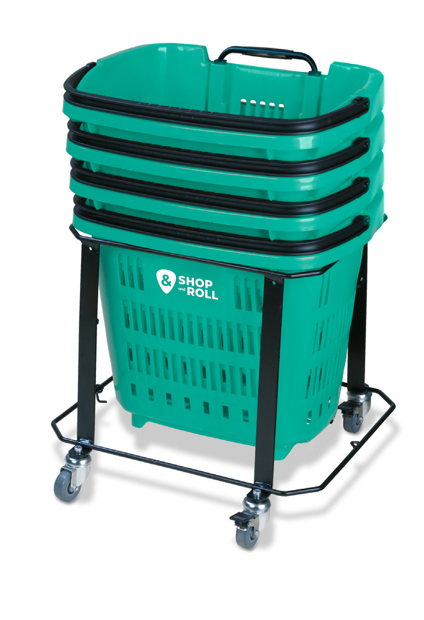Wheeled Hand Basket 34L