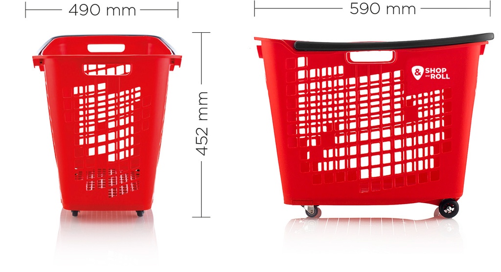 ShopRoll 55L Wheeled Basket in Antrachite