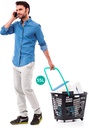 ShopRoll 55L Wheeled Basket in Antrachite