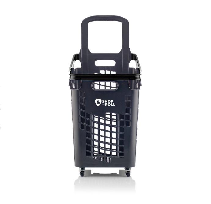 ShopRoll 65L Wheeled Basket in Antrachite (BLACK TRIM)